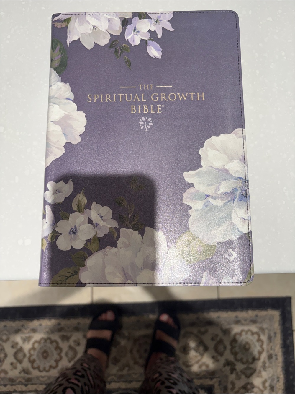 The Spiritual Growth Bible - Lavender Floral Cover